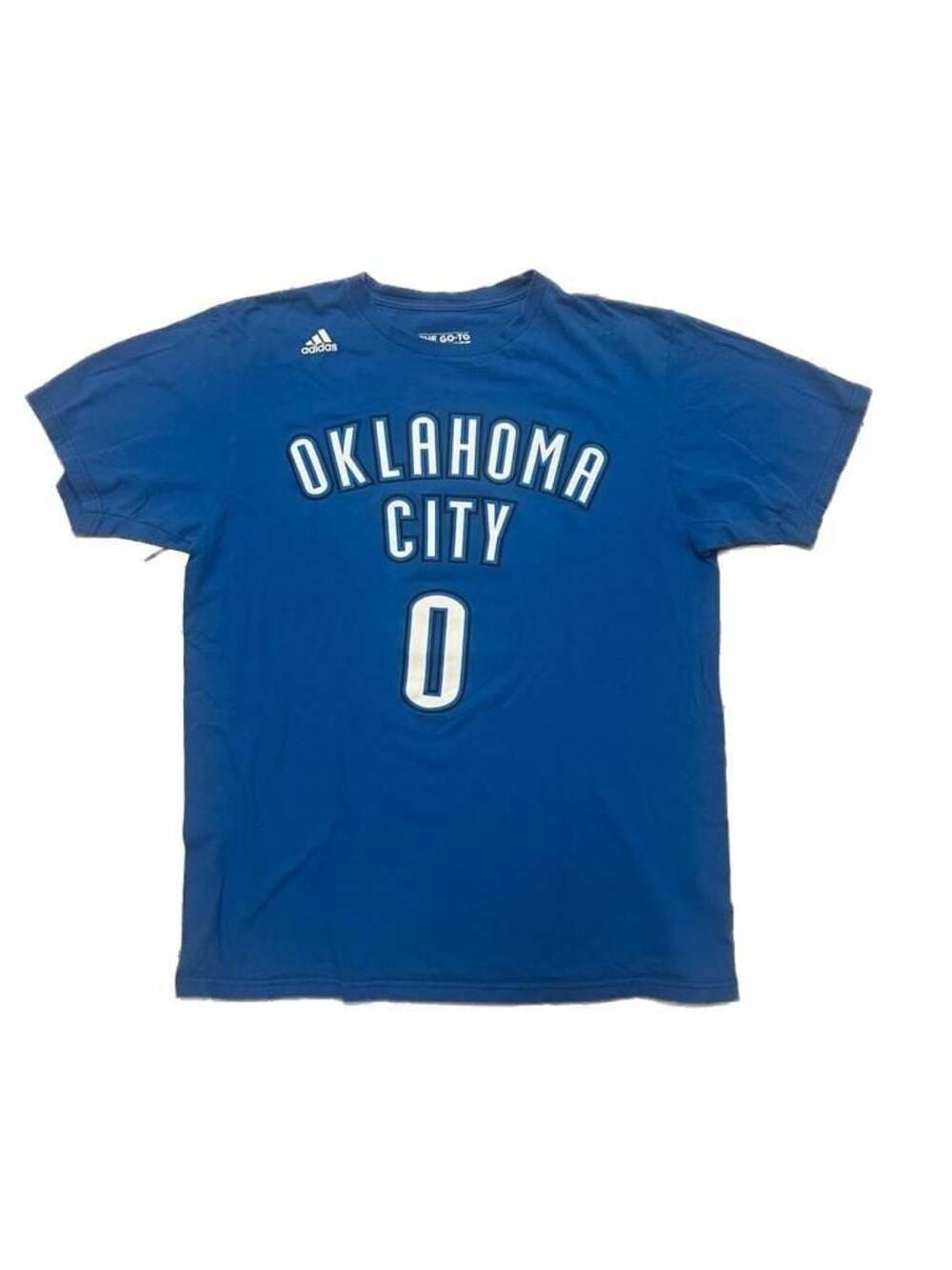 Adidas Oklahoma City Thunder Russell Westbrook #0 NBA Blue Tee - Size L